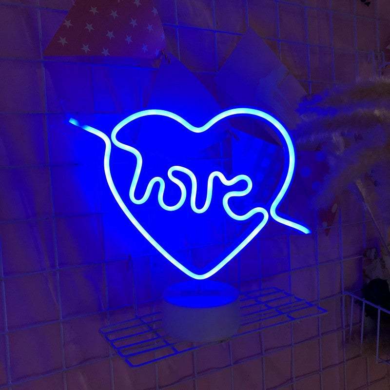 Neon Heart Light Led Neon Signs Night Light Room Decor Regalo Di San ValentinoLampada Personalizzata