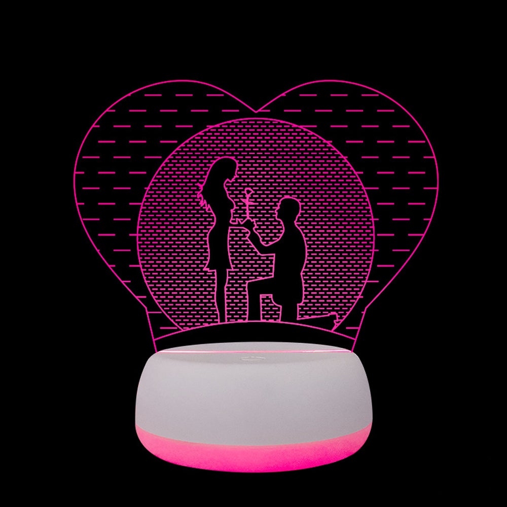 3d Love Heart Lamp Night Light Desk Decor Regalo Di San Valentino Per L'amanteLampada Personalizzata