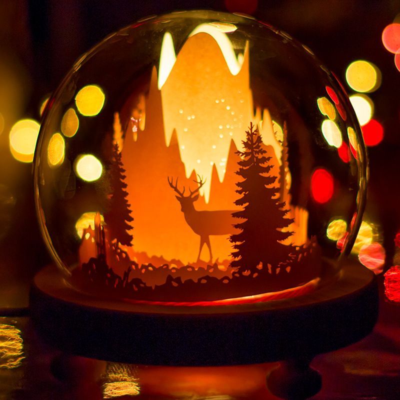 Lampada Da Intaglio Su Carta Fai-da-te Lampada 3d Con Luce E Ombra Romantiche Regali Per La Decorazione Del Desktop - soufeelit