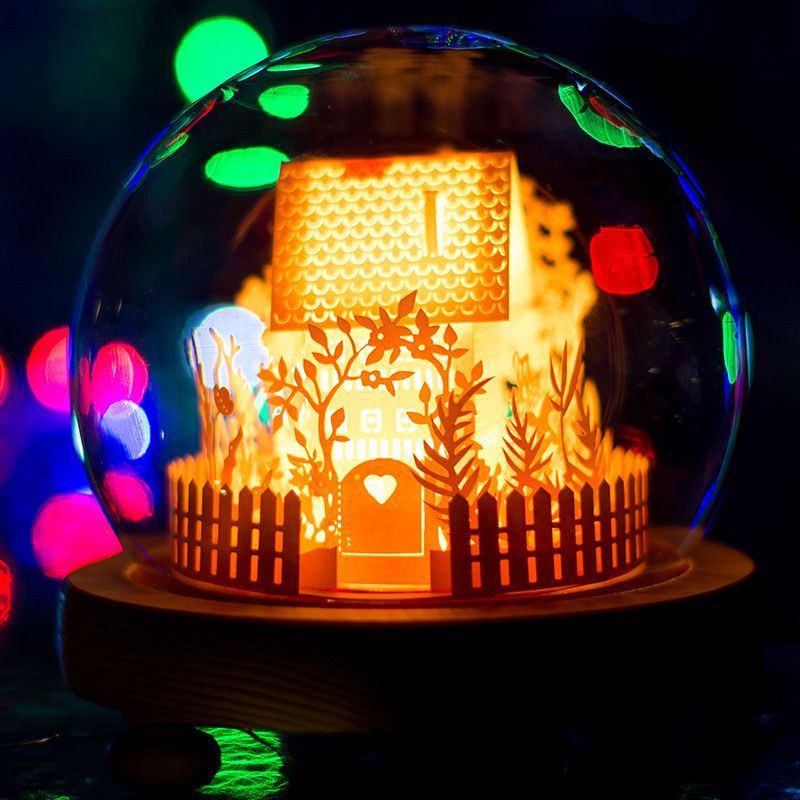 Lampada Da Intaglio Su Carta Fai-da-te Lampada 3d Con Luce E Ombra Romantiche Regali Per La Decorazione Del Desktop - soufeelit