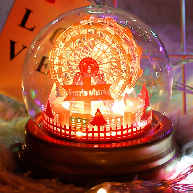 Lampada Da Intaglio Su Carta Fai-da-te Lampada 3d Con Luce E Ombra Romantiche Regali Per La Decorazione Del Desktop - soufeelit