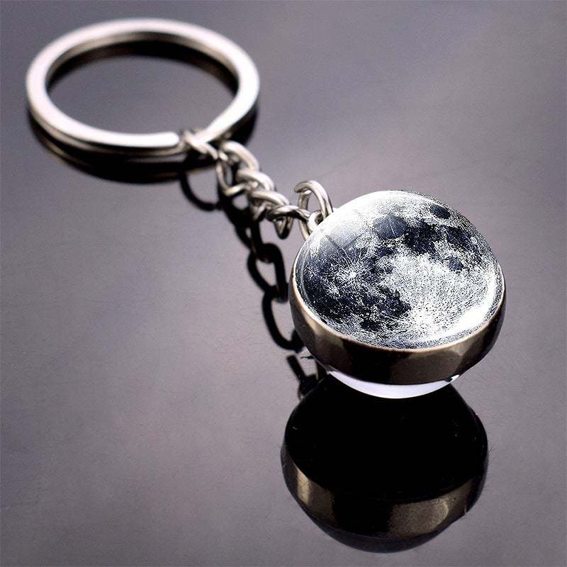 Portachiavi A Forma Di Pianeta Del Sistema Solare Portachiavi Con Sfera Di Vetro Che Si Illumina Al Buio - soufeelit