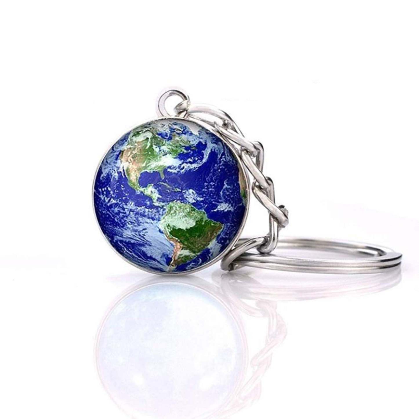 Portachiavi A Forma Di Pianeta Del Sistema Solare Portachiavi Con Sfera Di Vetro Che Si Illumina Al Buio - soufeelit