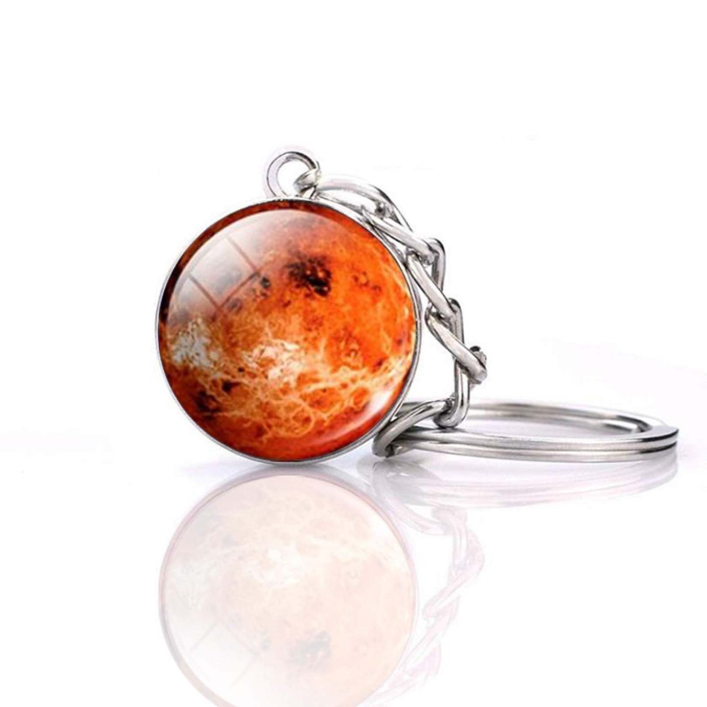 Portachiavi A Forma Di Pianeta Del Sistema Solare Portachiavi Con Sfera Di Vetro Che Si Illumina Al Buio - soufeelit