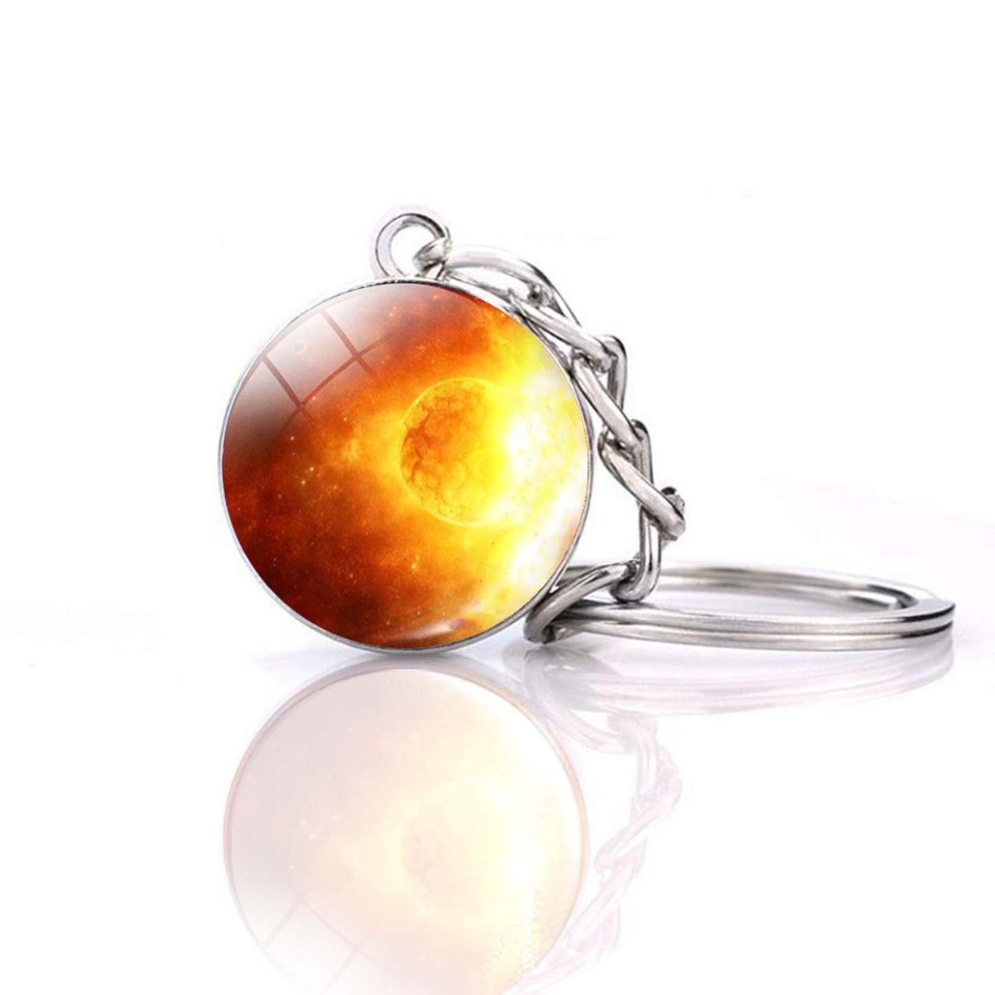 Portachiavi A Forma Di Pianeta Del Sistema Solare Portachiavi Con Sfera Di Vetro Che Si Illumina Al Buio - soufeelit