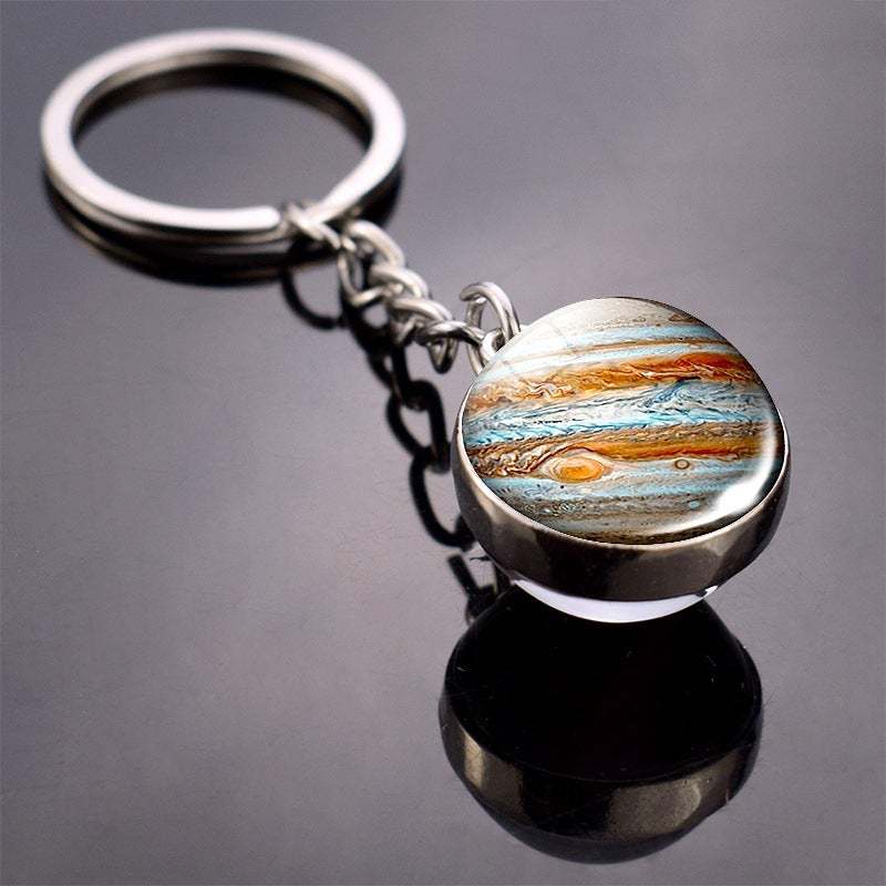 Portachiavi A Forma Di Pianeta Del Sistema Solare Portachiavi Con Sfera Di Vetro Che Si Illumina Al Buio - soufeelit