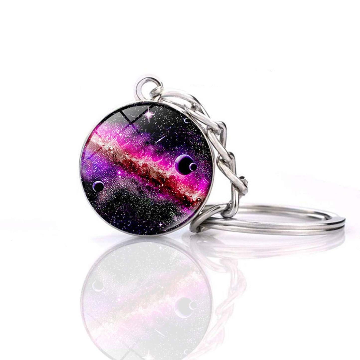 Portachiavi A Forma Di Pianeta Del Sistema Solare Portachiavi Con Sfera Di Vetro Che Si Illumina Al Buio - soufeelit