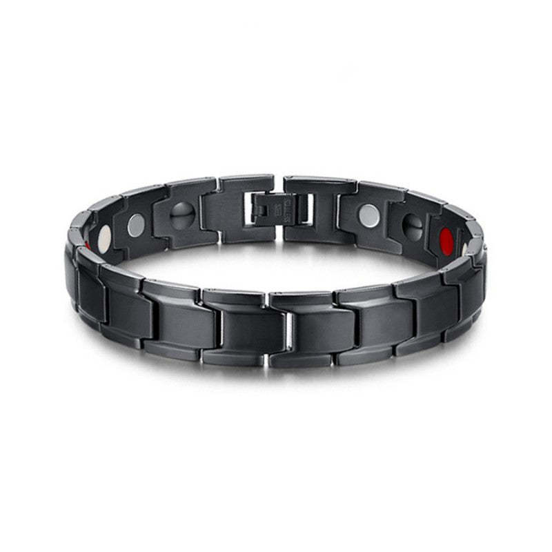 Bracciale Per Terapia Magnetica Ioni Negativi Semplice Regalo Di Moda In Acciaio Al Titanio Per Uomo - soufeelit