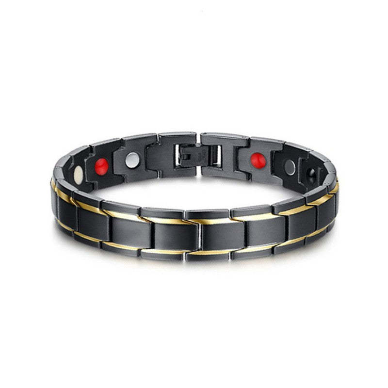 Bracciale Per Terapia Magnetica Ioni Negativi Semplice Regalo Di Moda In Acciaio Al Titanio Per Uomo - soufeelit