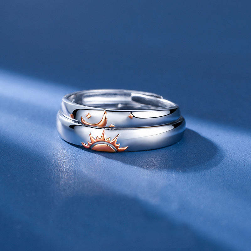 Anello Promessa Sole E Luna Anelli Coppia Abbinata Anello Regolabile Regali Per Lei O Per Lui - soufeelit