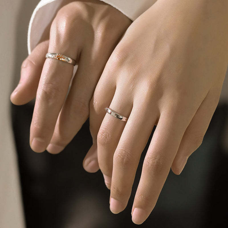 Anello Promessa Sole E Luna Anelli Coppia Abbinata Anello Regolabile Regali Per Lei O Per Lui - soufeelit