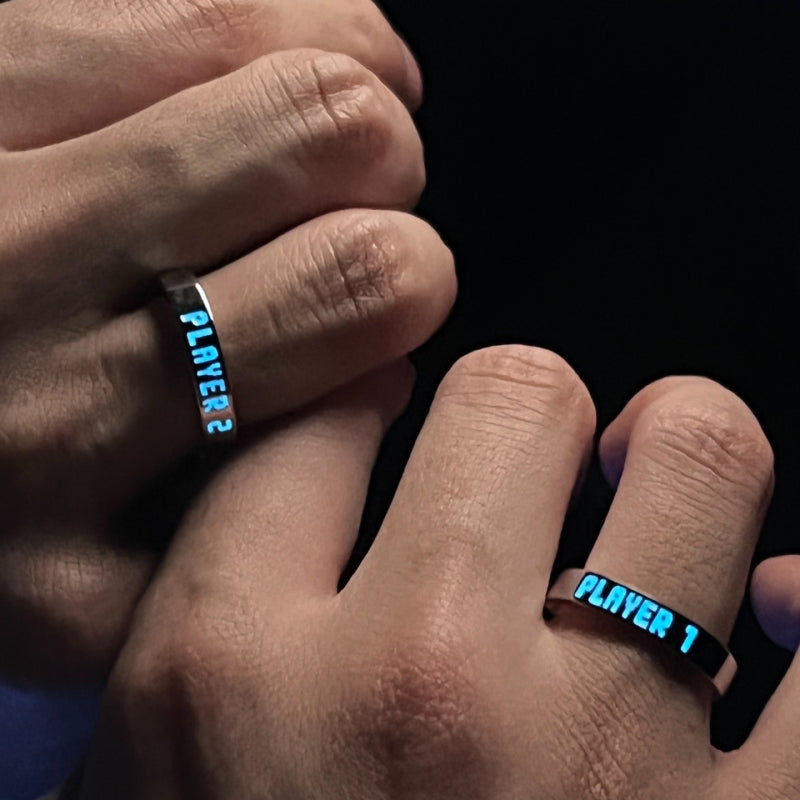 Anelli Di Promessa Abbinati Anello Regolabile Per Coppia Anello Brillante Regalo Di Gioielli Per Gli Amanti - soufeelit