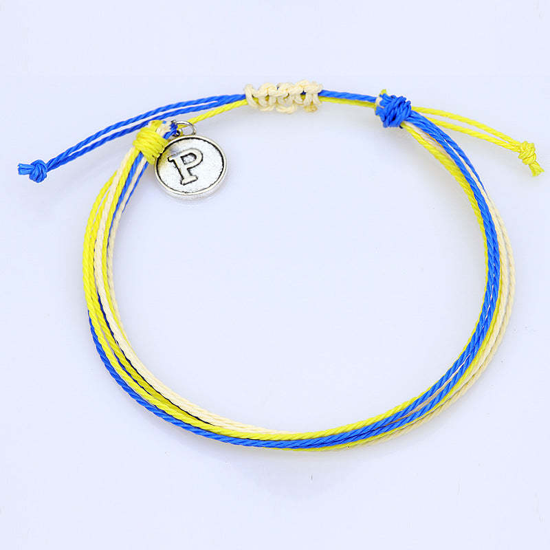 Elegante Braccialetto Intrecciato Bracciale Da Spiaggia Impermeabile Regolabile Fatto A Mano - soufeelit