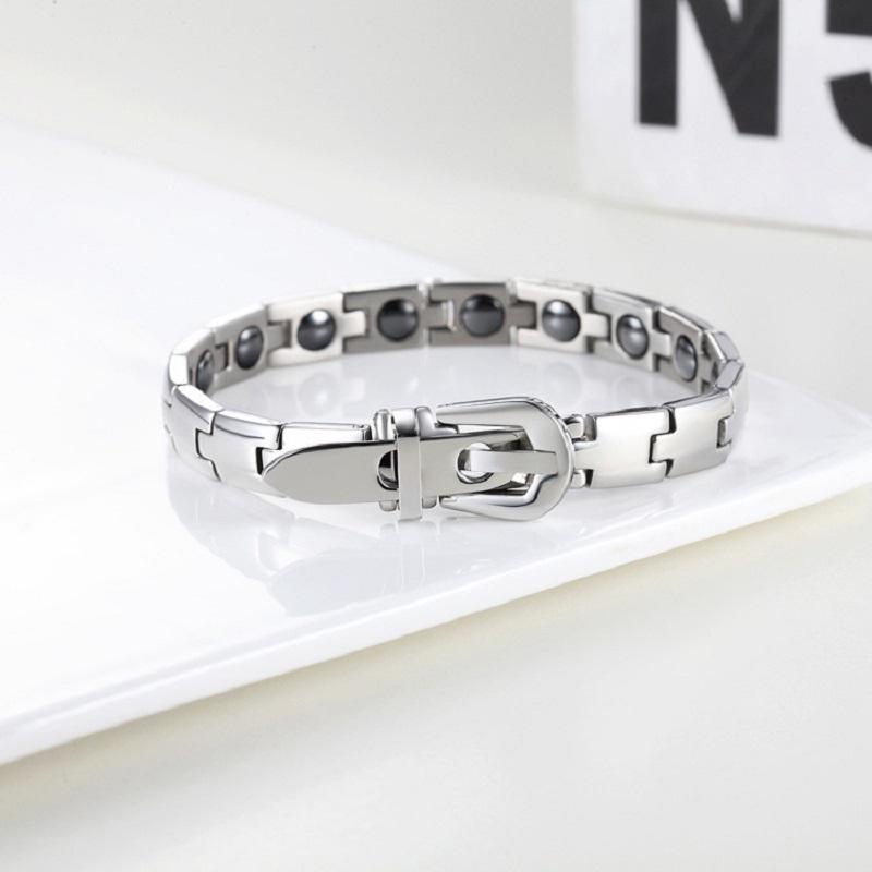 Bracciale Per Terapia Magnetica Bracciale In Acciaio Al Titanio Regalo Per Uomo