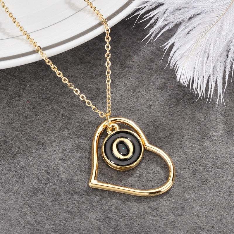 Pendente Della Lettera Creativa Della Collana Della Lettera Del Cuore Di Amore Della Cavità Di Modo - soufeelit
