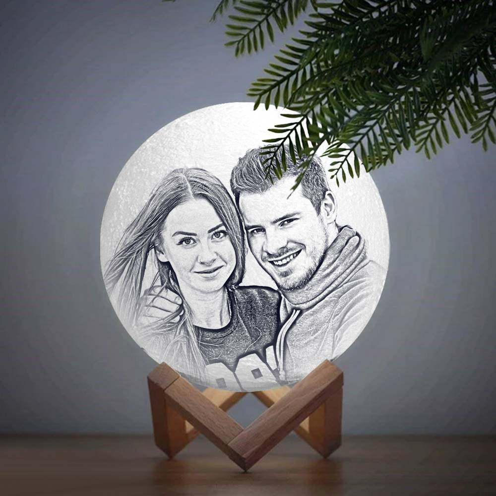 Stampa Al Chiaro Di Luna Con Foto Incisa In 3d, Regalo Creativo - Touch Seven Colors 15cm