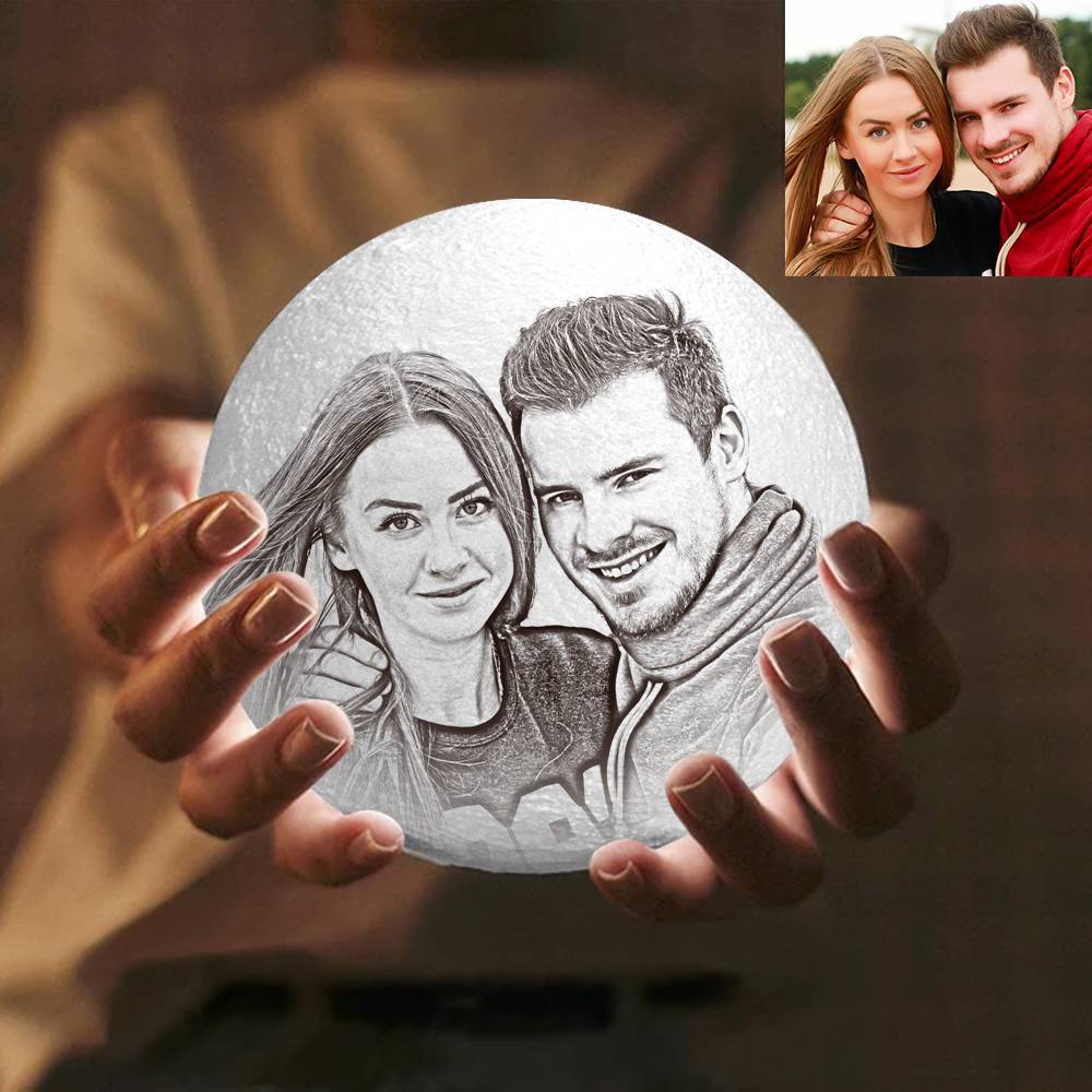 Stampa Al Chiaro Di Luna Con Foto Incisa In 3d, Regalo Creativo - Touch Seven Colors 15cm