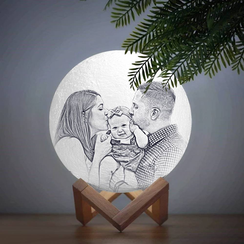 Moonlight Con Stampa Fotografica 3d Stampata, Regalo Memorabile - 3 Colori Rubinetto (10-20cm)