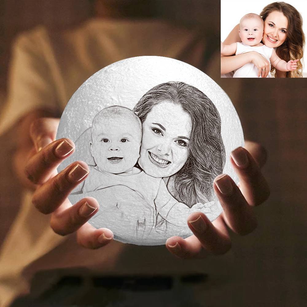 Moonlight Con Stampa Fotografica 3d Stampata, Regalo Memorabile - 3 Colori Rubinetto (10-20cm)