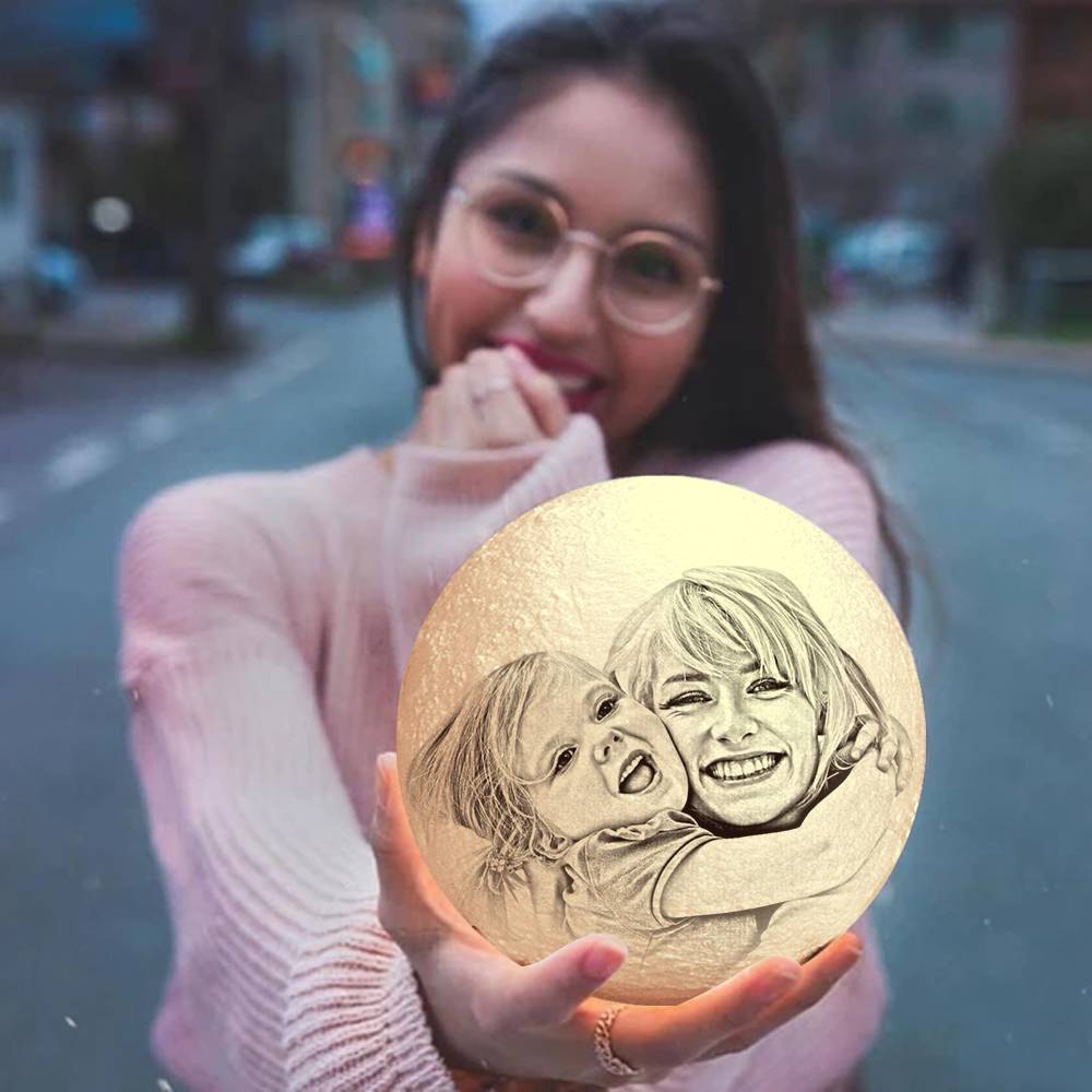 Magic Moon Custom Moon Lamp Stampa 3d, Souvenir Gift - Telecomando Sedici Colori (10-20cm)