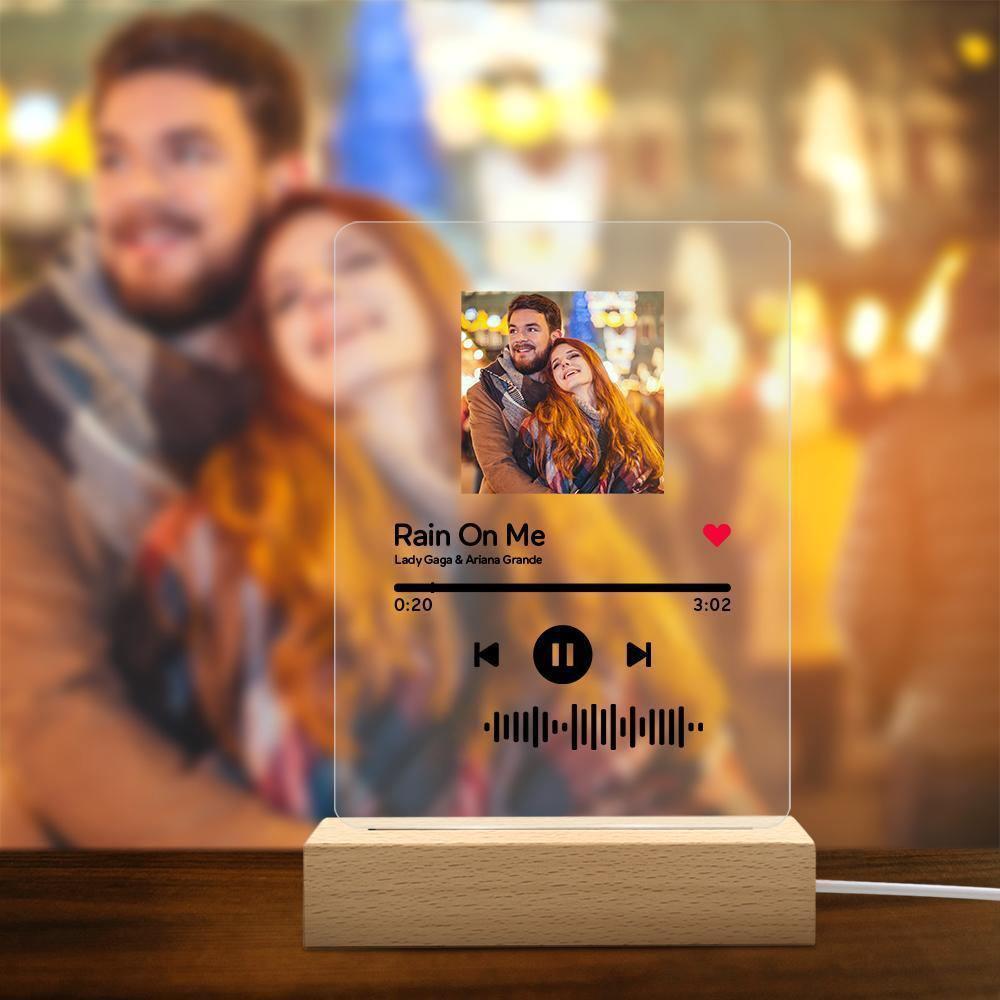 Scannable Custom Spotify Code Acrylic Music Plaque Romantic Gifts 4.7in*6.3in (12*16cm) - soufeelus