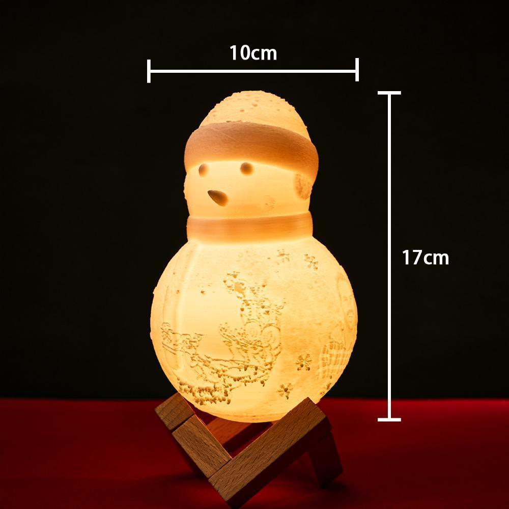 Regalo Di Natale Della Lampada Del Pupazzo Di Neve Della Luce Notturna Con Foto Personalizzata Per L'amanteLampada Personalizzata