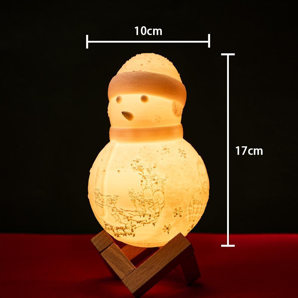 Regalo Di Natale Della Lampada Del Pupazzo Di Neve Della Luce Notturna Con Foto Personalizzata Per L'amanteLampada Personalizzata