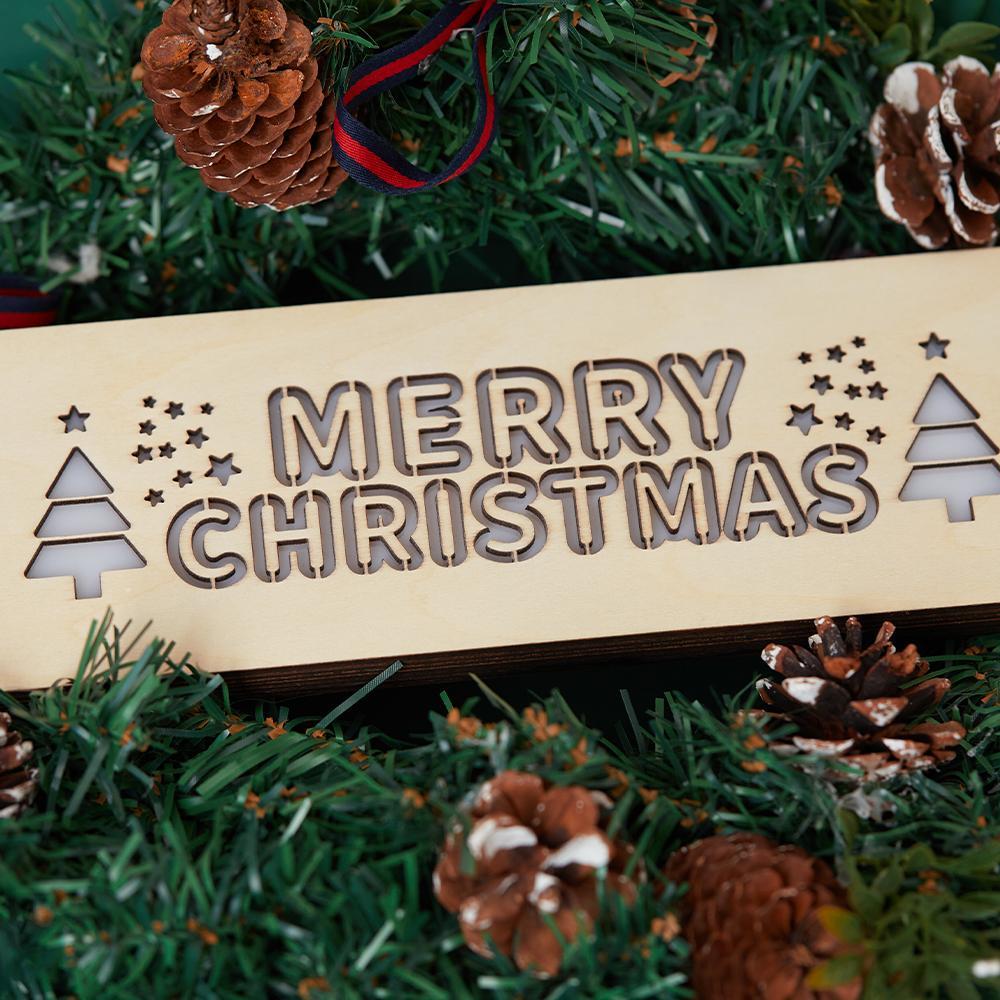 Albero Di Natale Inciso Personalizzato Con Una Varietà Di Interruttori Per Le Luci Per I Regali Di Natale Dei BambiniLampada Personalizzata