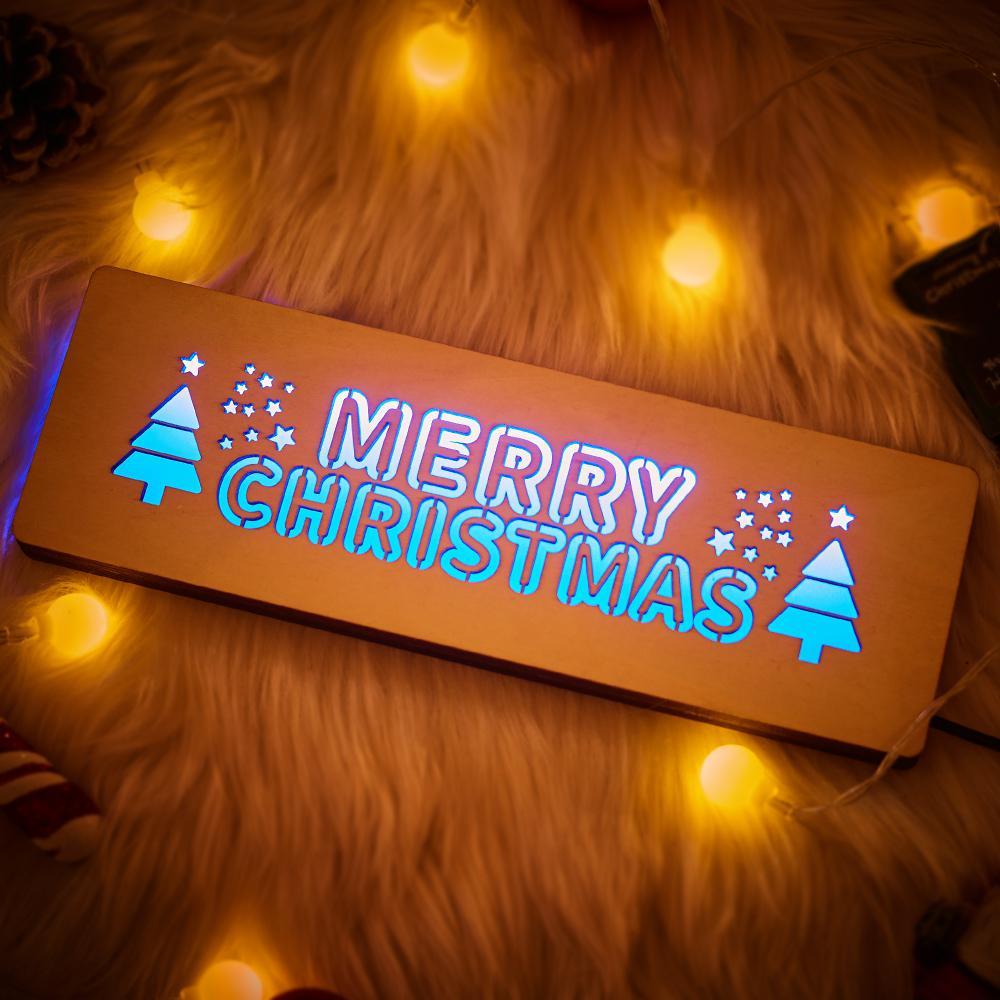 Albero Di Natale Inciso Personalizzato Con Una Varietà Di Interruttori Per Le Luci Per I Regali Di Natale Dei BambiniLampada Personalizzata