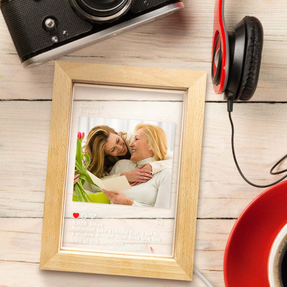 Lampada A Led Personalizzata In Stile Instagram Cornice Per Foto Personalizzata Regalo Di Luce Nignt - soufeelit