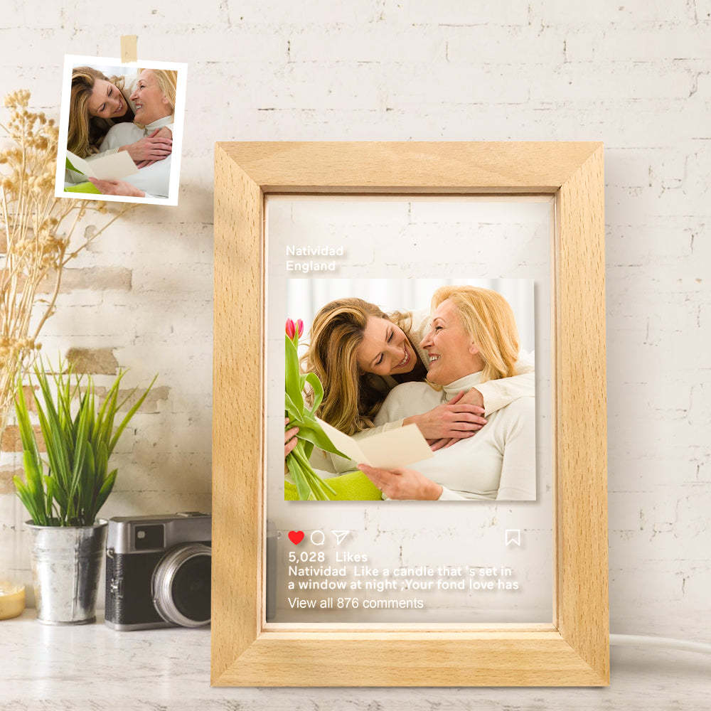 Lampada A Led Personalizzata In Stile Instagram Cornice Per Foto Personalizzata Regalo Di Luce Nignt - soufeelit