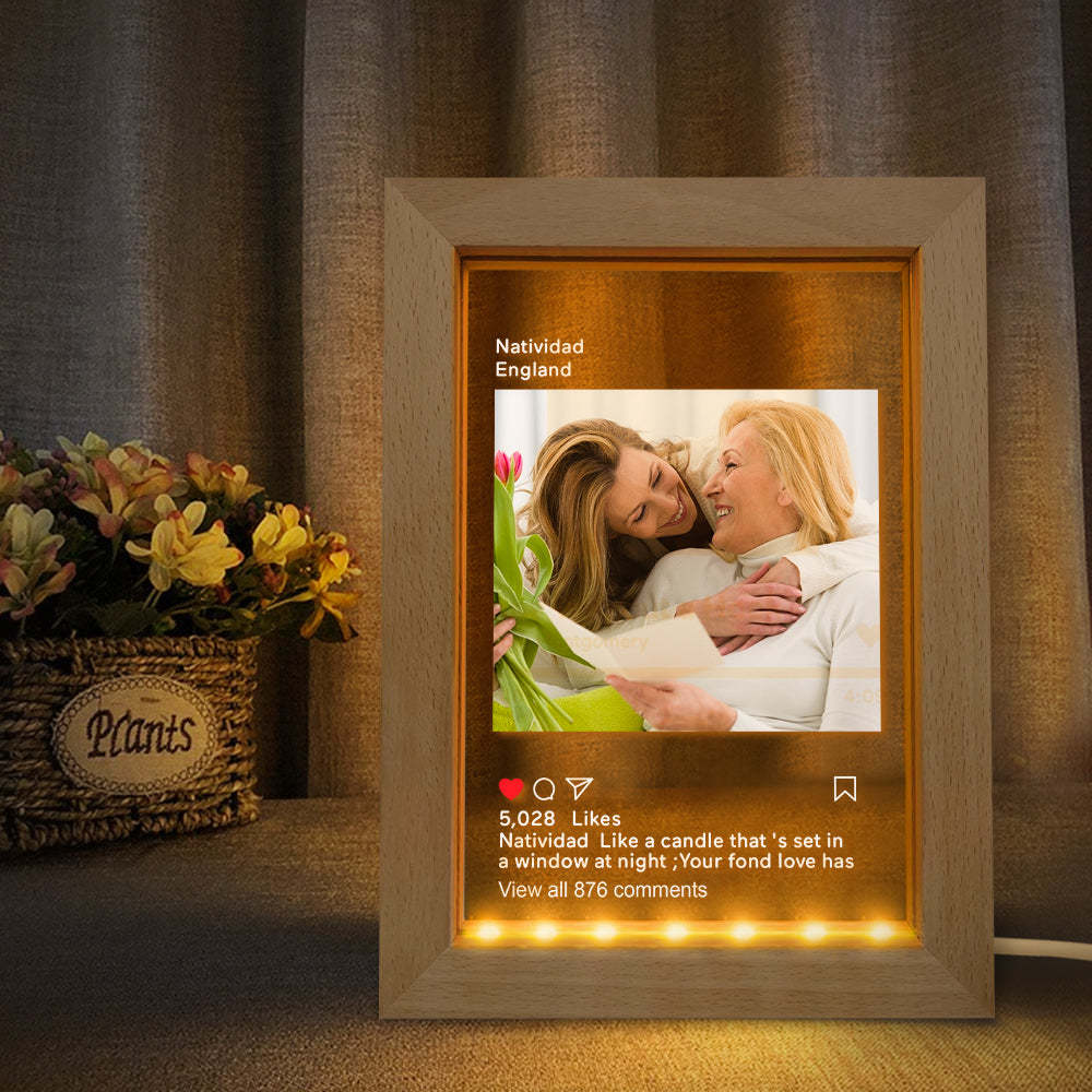 Lampada A Led Personalizzata In Stile Instagram Cornice Per Foto Personalizzata Regalo Di Luce Nignt - soufeelit