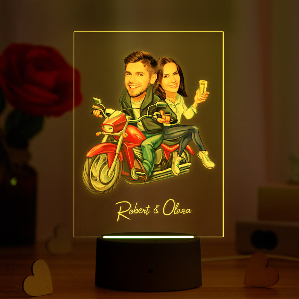 Nome Personalizzato E Foto Led Night Light Sette Colori Regalo Divertente Per Lei - soufeelitLampada Personalizzata