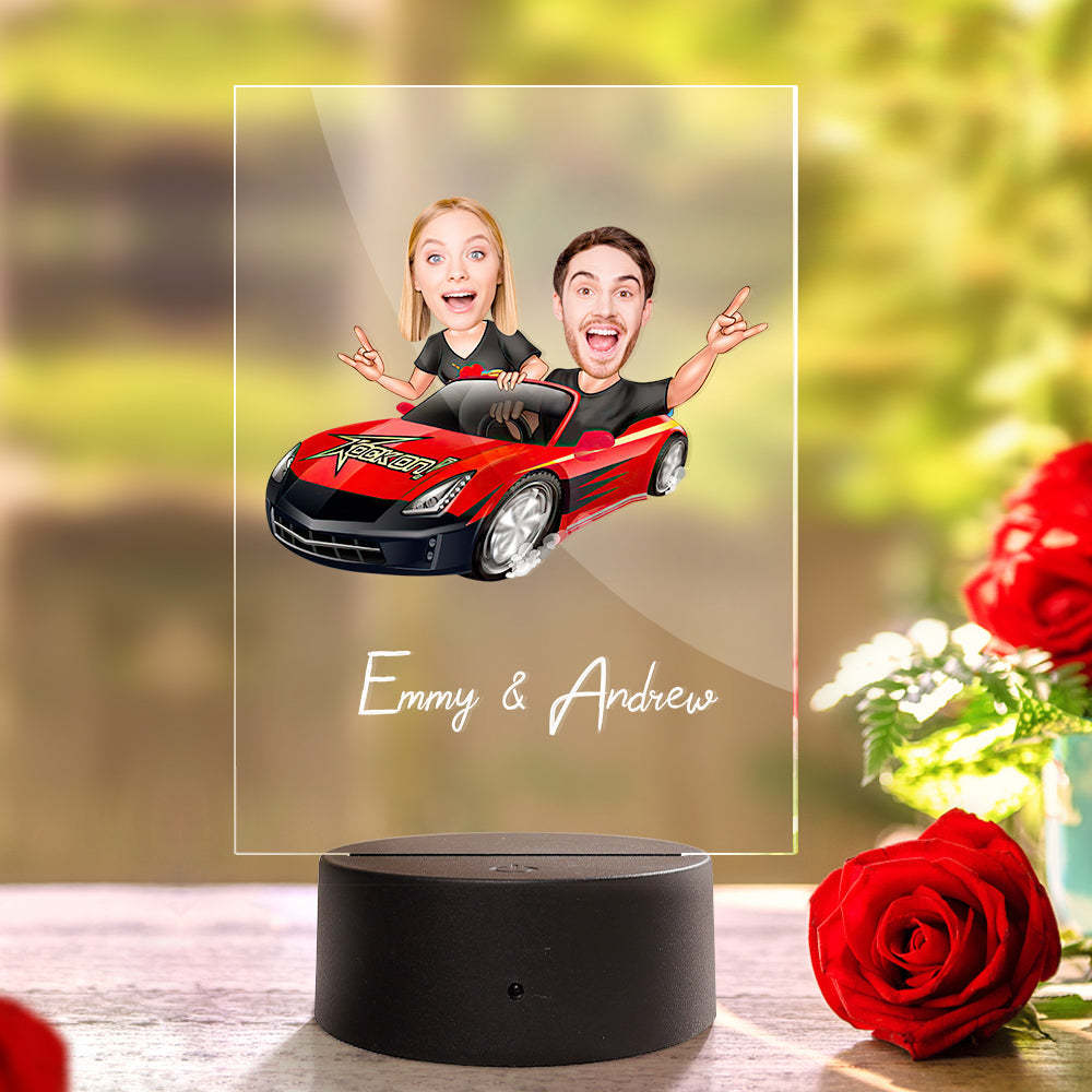 Nome E Foto Personalizzati Lampada Da Notte A Led Con Base In Legno Regalo Divertente Per Lei - soufeelitLampada Personalizzata