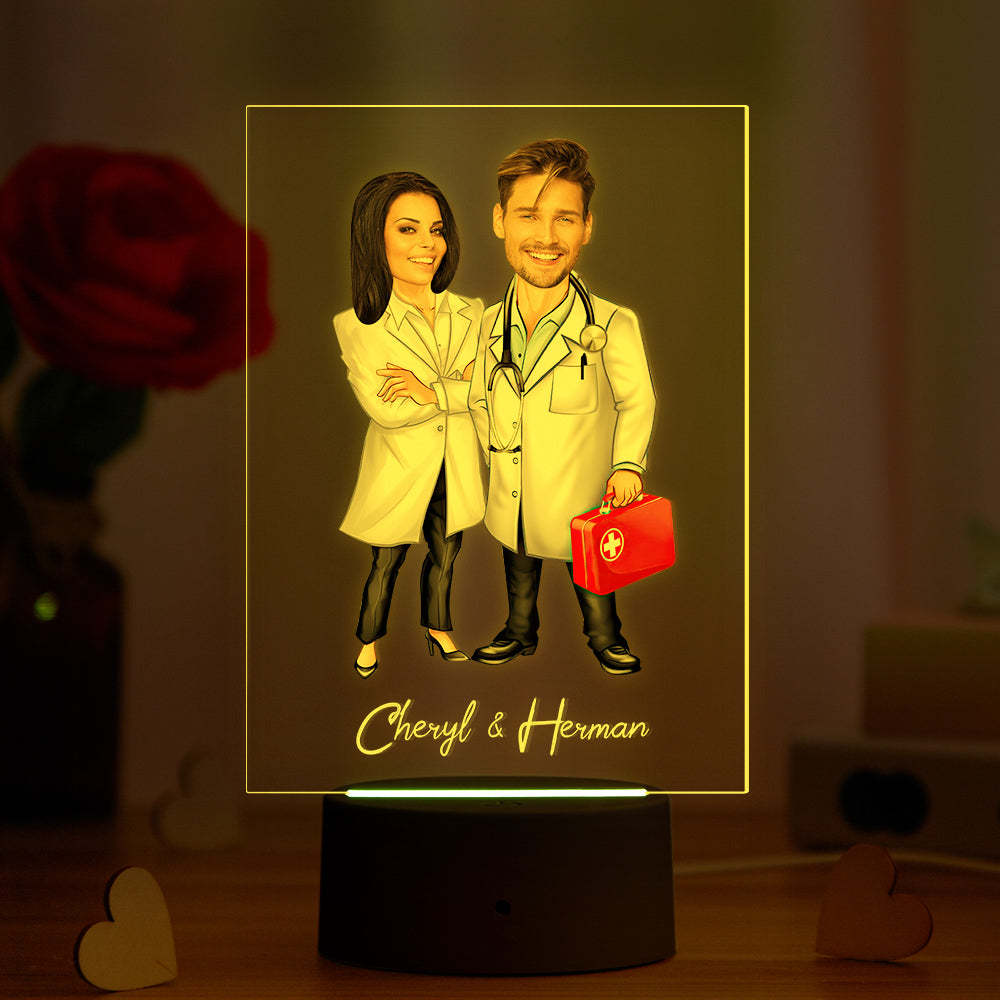 Nome Personalizzato E Foto Led Night Light Lampada Acrilica Personalizzata Sette Colori - soufeelitLampada Personalizzata