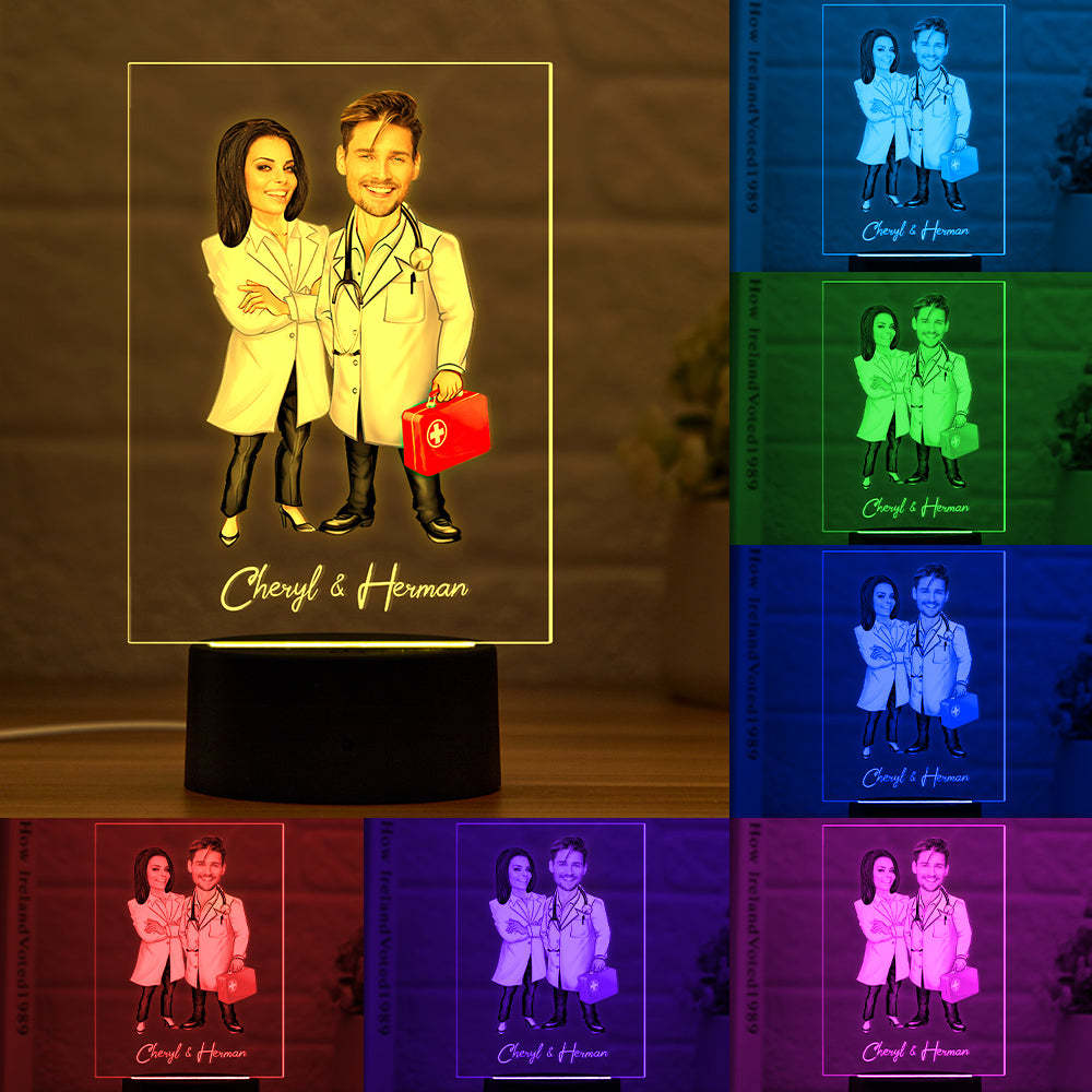 Lampada Acrilica Personalizzata Nome Personalizzato E Foto Luce Notturna Sette Colori - soufeelitLampada Personalizzata
