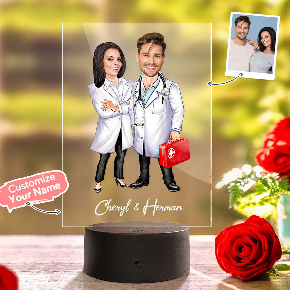 Nome Personalizzato E Foto Led Night Light Lampada Acrilica Personalizzata Sette Colori - soufeelitLampada Personalizzata