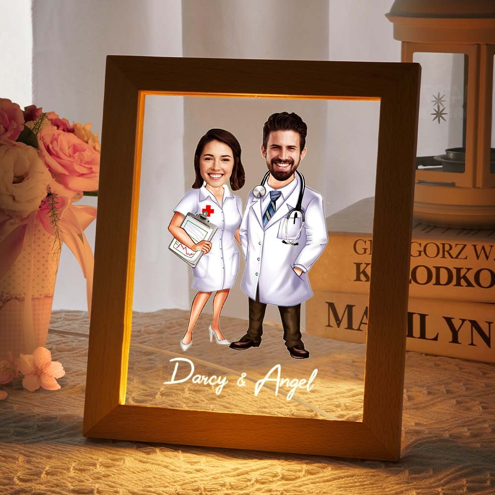 Nome Personalizzato E Foto Lampada Da Notte A Led Con Base In Legno Lampada In Acrilico Personalizzata - soufeelitLampada Personalizzata