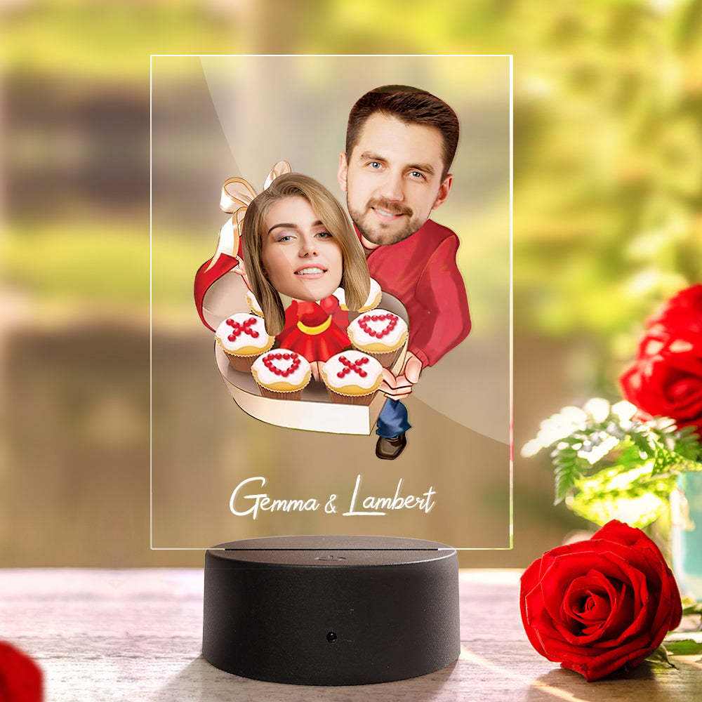 Lampada Acrilica Personalizzata Nome Personalizzato E Foto Sette Colori Regalo Divertente Per Lei - soufeelitLampada Personalizzata