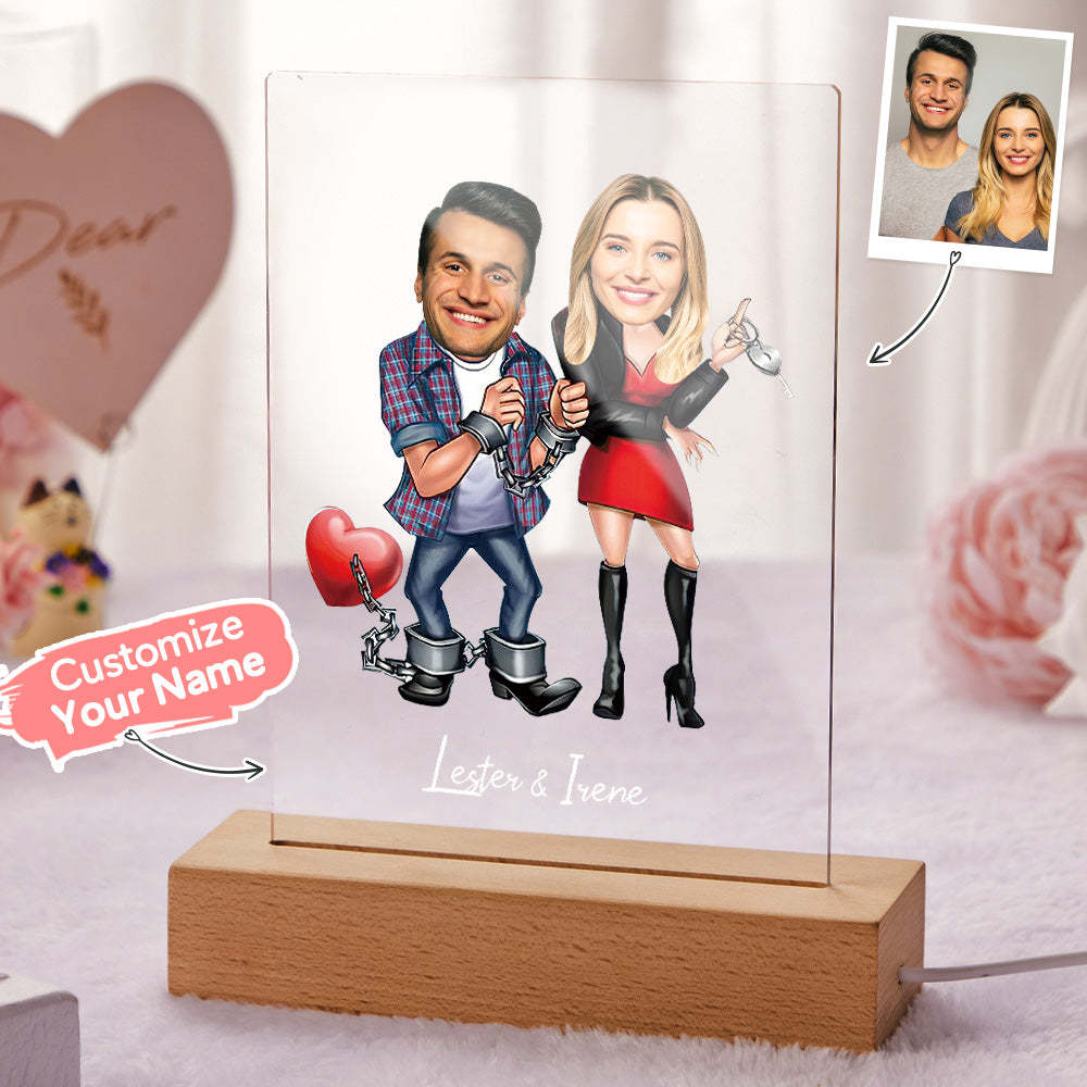 Lampada Acrilica Personalizzata Nome Personalizzato E Foto Luce Notturna Sette Colori - soufeelitLampada Personalizzata