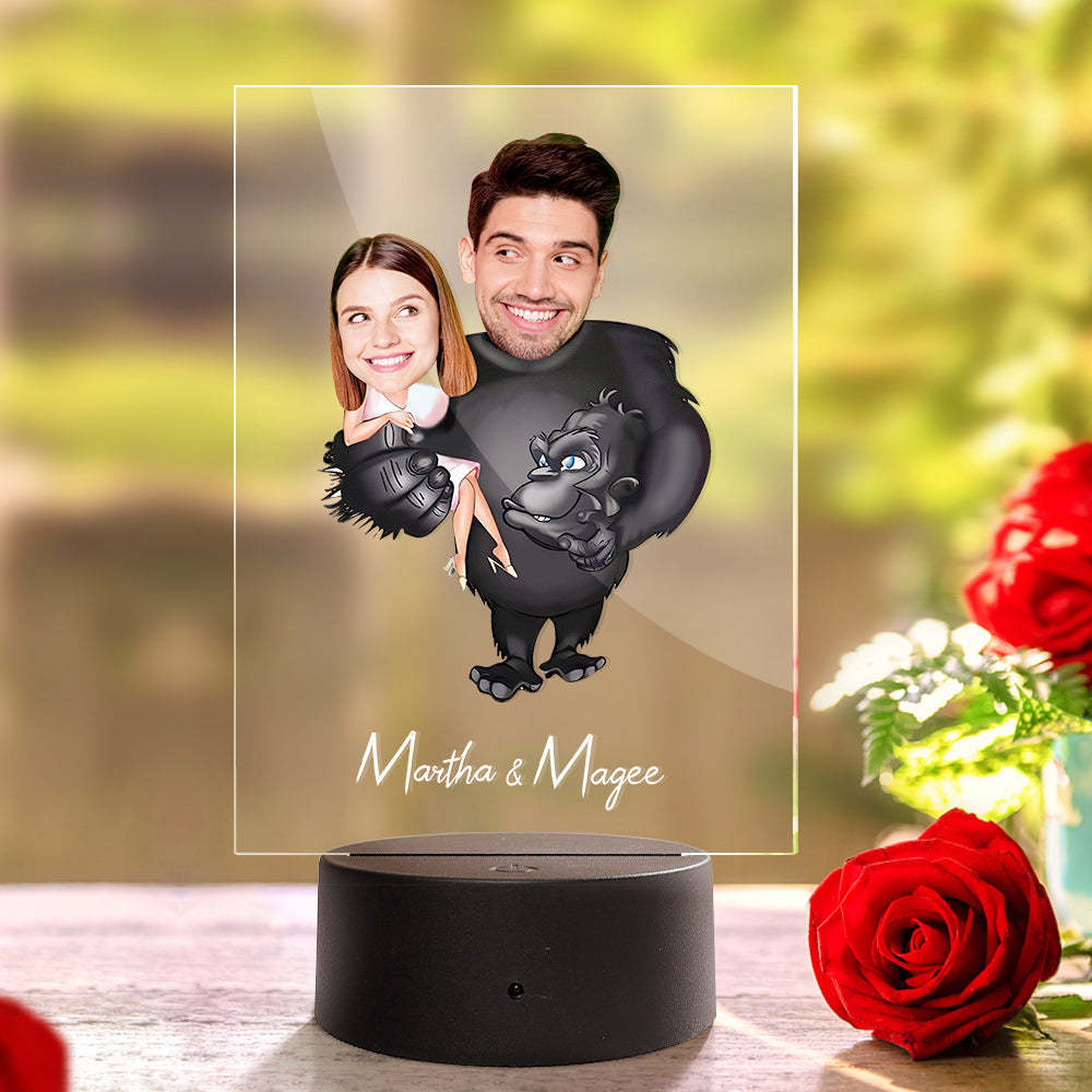 Lampada Acrilica Personalizzata Sette Colori Nome Personalizzato E Foto Regalo Divertente Per Lei - soufeelitLampada Personalizzata