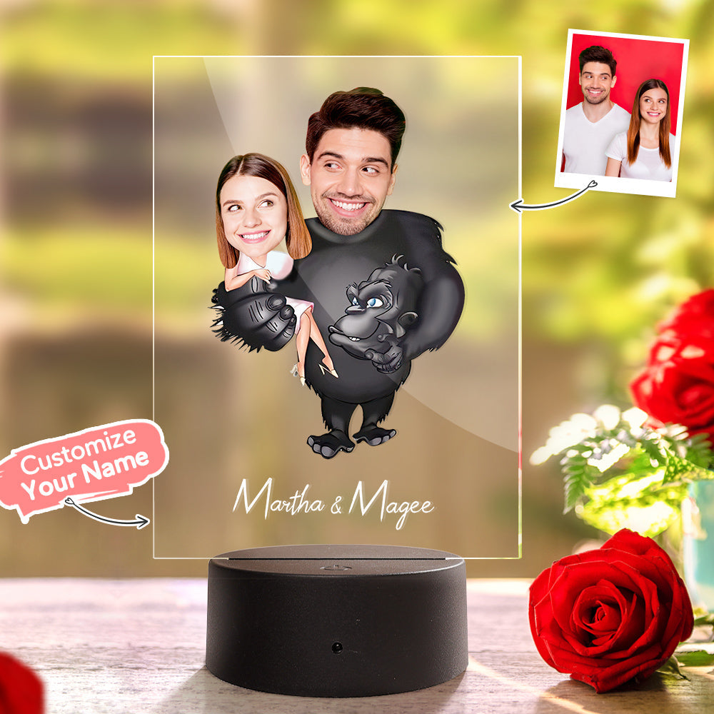 Lampada Acrilica Personalizzata Sette Colori Nome Personalizzato E Foto Regalo Divertente Per Lei - soufeelitLampada Personalizzata