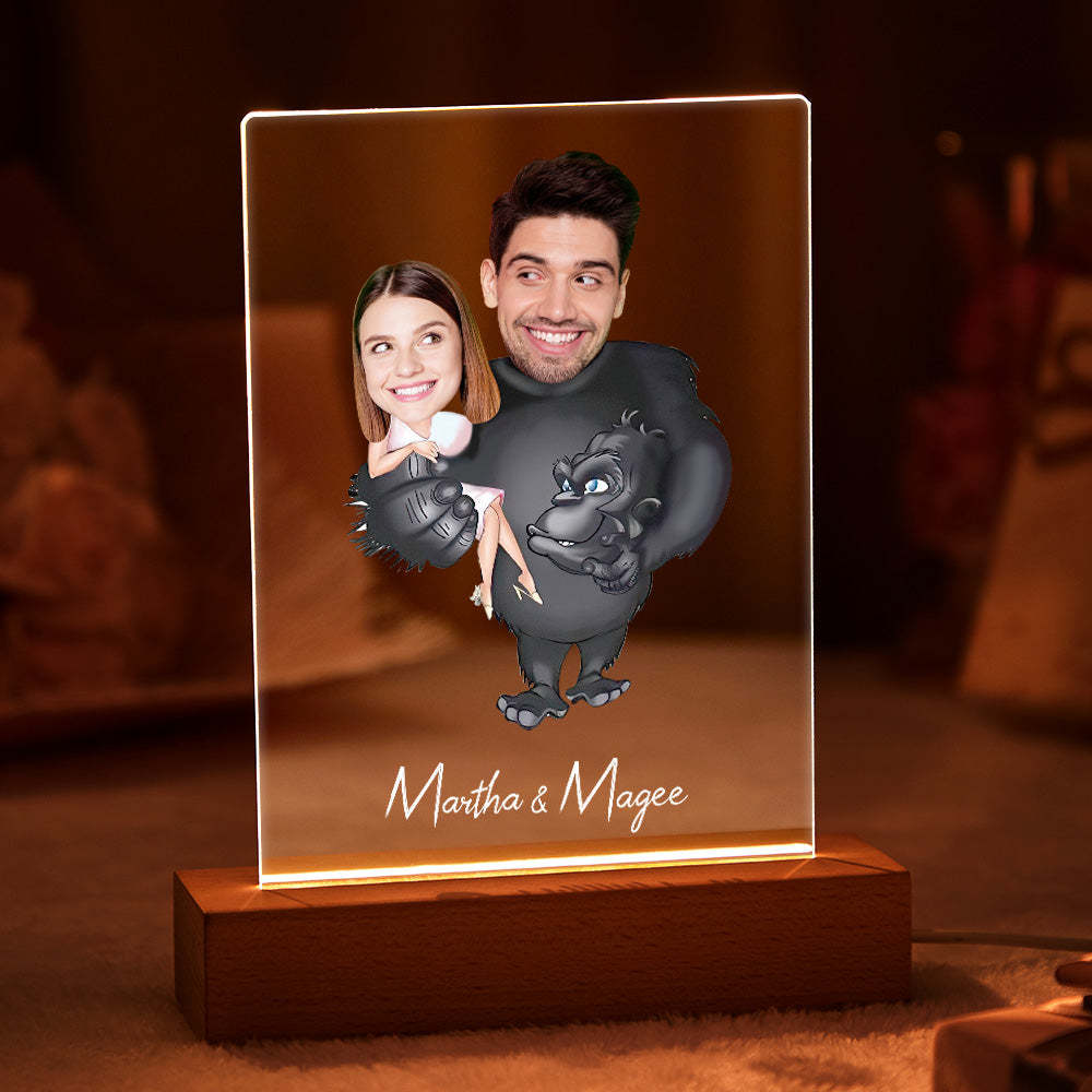 Lampada Acrilica Personalizzata Sette Colori Nome Personalizzato E Foto Regalo Divertente Per Lei - soufeelitLampada Personalizzata