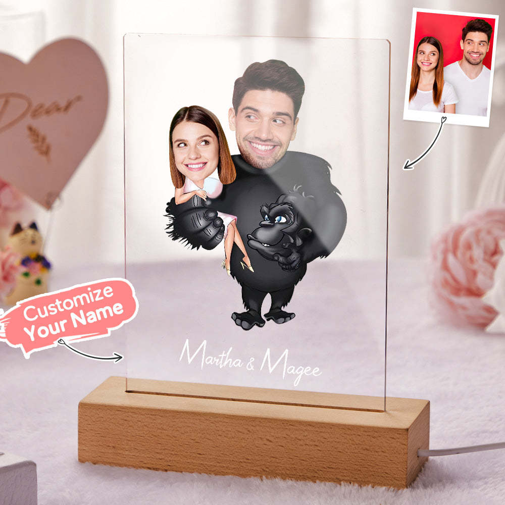 Lampada Acrilica Personalizzata Sette Colori Nome Personalizzato E Foto Regalo Divertente Per Lei - soufeelitLampada Personalizzata