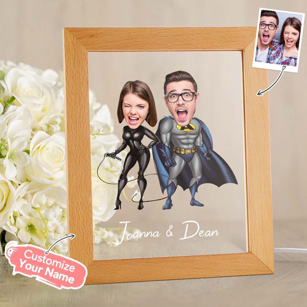 Nome Di Coppia Personalizzato E Lampada A Led In Acrilico Con Foto Sette Colori - soufeelitLampada Personalizzata