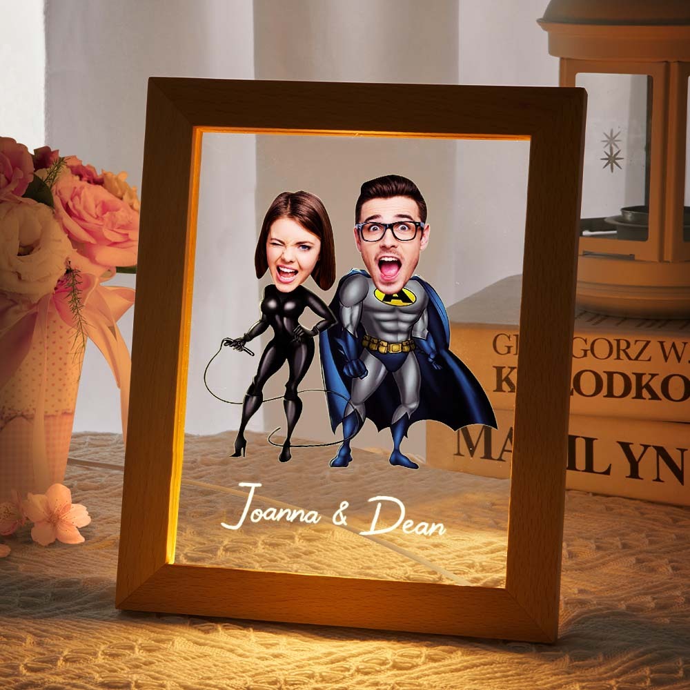 Nome Di Coppia Personalizzato E Lampada A Led In Acrilico Con Foto Sette Colori - soufeelitLampada Personalizzata