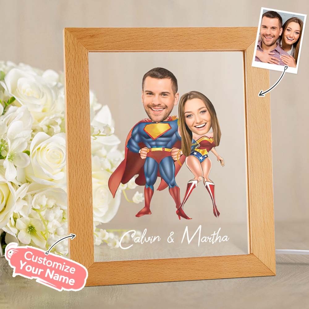 Amanti Personalizzati Foto E Nome Lampada A Led In Acrilico Sette Colori - soufeelitLampada Personalizzata