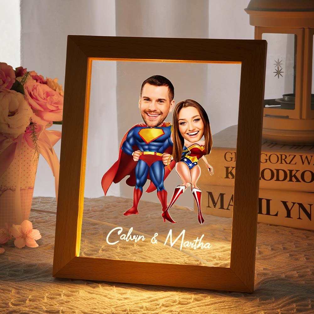 Amanti Personalizzati Foto E Nome Lampada A Led In Acrilico Sette Colori - soufeelitLampada Personalizzata