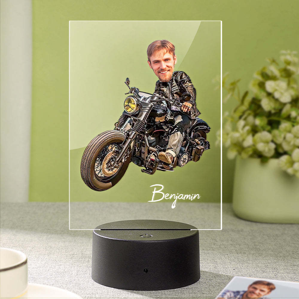 Nome Personalizzato E Foto Lampada A Led In Acrilico Sette Colori Regalo Divertente Per Lui - soufeelitLampada Personalizzata