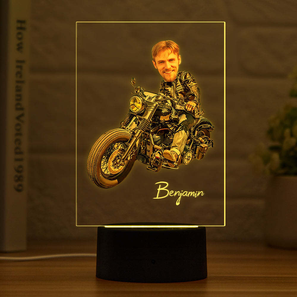 Nome Personalizzato E Foto Lampada A Led In Acrilico Sette Colori Regalo Divertente Per Lui - soufeelitLampada Personalizzata